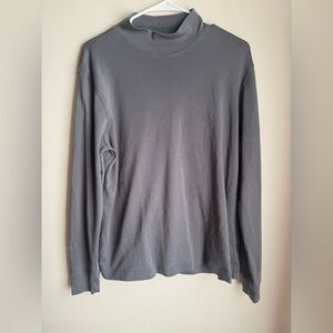Women’s Lands End Gray Turtleneck XL 100% Cotton
